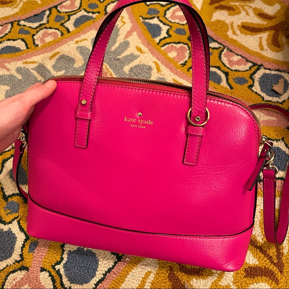 EUC Kate Spade Hot Pink Leather Purse